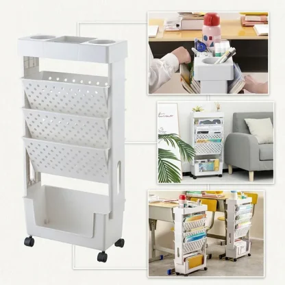 BookCart™ pięciopoziomowy regał na książki na kółkach