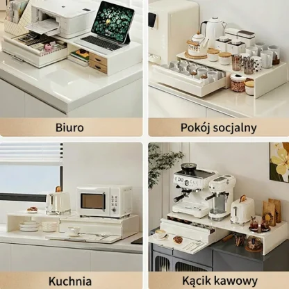 CounterSlide™ dwukierunkowo rozsuwany organizer na blat