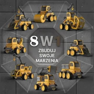 MagnaFleet™ 8 w 1 magnetyczny zestaw konstrukcyjny z płytek