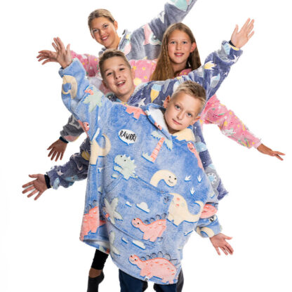 Dziecięcy kocyk polarowy z rękawami SnugHug