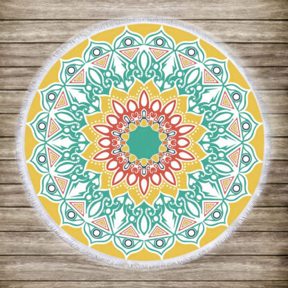 Okrągły ręcznik plażowy Mandala