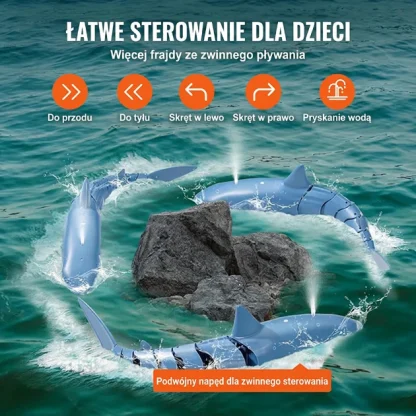 JawHunter™ zdalnie sterowany rekin-zabawka żarłacz biały