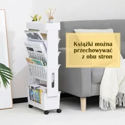 BookCart™ pięciopoziomowy regał na książki na kółkach