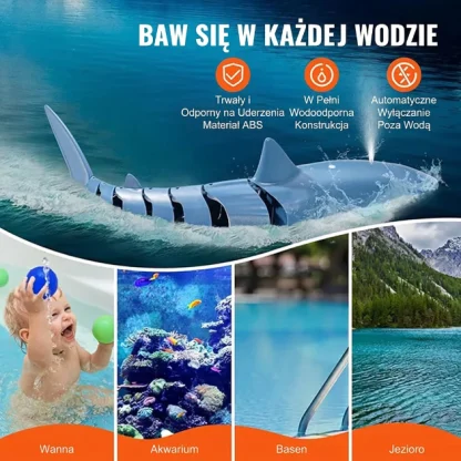 JawHunter™ zdalnie sterowany rekin-zabawka żarłacz biały