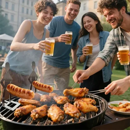 GrillBoyz™ zabawne uchwyty na kiełbaski grillowe – zestaw 3 sztuk