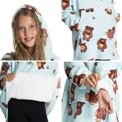 Dziecięcy kocyk polarowy z rękawami SnugHug