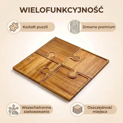 PuzzleTray™ zestaw drewnianych tacek do puzzli -middle