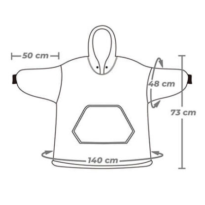 Dziecięcy kocyk polarowy z rękawami SnugHug-middle