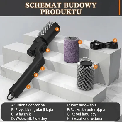 CharBlaze™ elektryczna szczotka do czyszczenia grilla-middle
