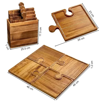 PuzzleTray™ zestaw drewnianych tacek do puzzli -middle