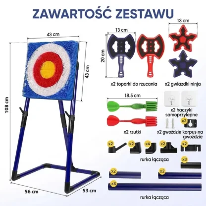 AimStrike™ gra w rzucanie toporem i shurikenami dla dzieci-middle