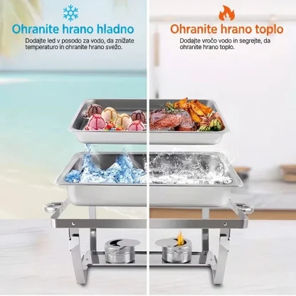 BuffetPro™ grelna posoda z dvema predeloma