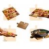 PuzzleTray™ set lesenih servirnih pladnjev v obliki sestavljanke