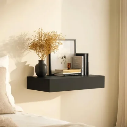 FloatShelf™ stenska polica s skritim predalom (53 x 17,5 x 5 cm)