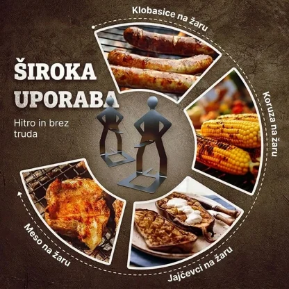 GrillBoyz™ zabavna držala za žar klobase – 3 kos