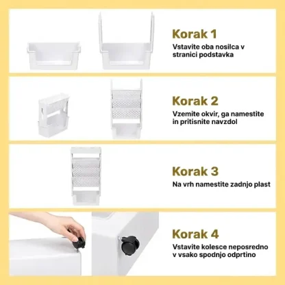 BookCart™ 5-etažna premična knjižna polica