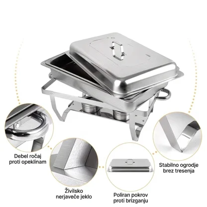 BuffetPro™ grelna posoda z dvema predeloma-middle