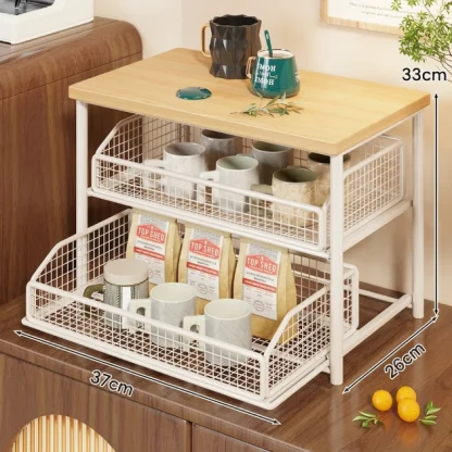ShelfGlide™ dvoetažni regal z izvlečnimi košarami-middle