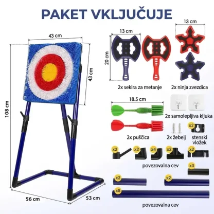 AimStrike™ igra metanja sekire in šurikenov za otroke-middle