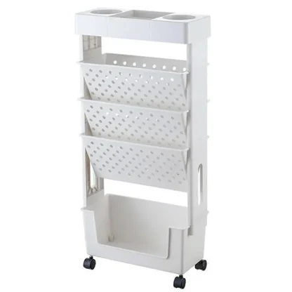BookCart™ 5-etažna premična knjižna polica